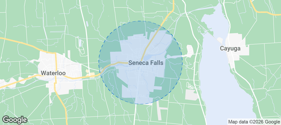 Seneca Falls Airbnb map